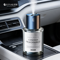 Diffuseur d'huiles essentielles portable LunaLith Glass USB pour voiture, diffuseur d'arômes automatique, vaporisateur d'air frais pour la maison