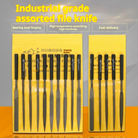 Usine vente 3*140 / 4*160/5*180mm 10 pièces ensemble d'outils à main de sculpture artisanat aiguilles diamantées en métal fichiers