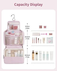 Trousse de toilette suspendue pour femmes et hommes, grande trousse à maquillage, organiseur de voyage résistant à l'eau pour articles de toilette - Product Image 2