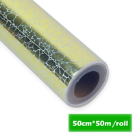 Fournisseur Permanent 12 "Assortiment de Stone Cracking Pattern Holographic Self Adhesive Vinyl 50m Roll Sheets Film pour l'impression
