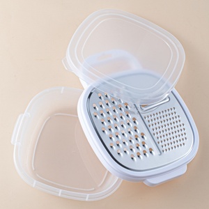 Multifunctional Kitchen Grater Slicer Stainless Steel <b>Vegetable</b> Slicer Kitchen Tools <b>Vegetable</b> <b>Cutter</b> With Container and Lid - Product Image 1