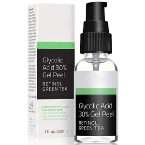 Cosmetics Supplier Glycolic Acid Serum Acne Daily Treatment Private Label Glycolic Acid Serum And Retinol 30% Gel Peel Skin Care