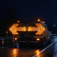 Feu de signalisation LED pour camion, clignotant directionnel, lampe à flèche jaune télécommandée, alimentation secteur haute intensité