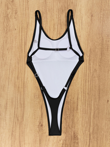 STOCK 5 Colori Costume Intero Donna <span class=keywords><strong>Perizoma</strong></span> <span class=keywords><strong>Micro</strong></span> Monokini con Dettagli ad Anelli e Schiena Scoperta XS-L - Product Image 2