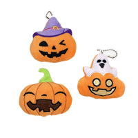 Décoration de sac mignonne, pendentif en peluche de dessin animé, design fantôme, citrouille, chauve-souris, pour Halloween, porte-clés