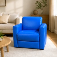 Mini-Sofa mit Massivholzrahmen, verschleißfestem Leder, hochdichtem Schaumstoff, abgerundeten Ecken, kleiner Sessel für Kinder