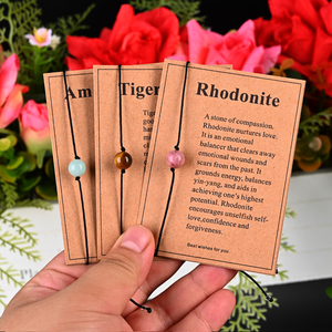 क्रिस्टल कार्ड क्रिस्टल बेड प्राकृतिक पत्थर ब्रैसलेट क्रिस्टल टखट क्रिस्टल - Product Image 4