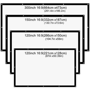 Écran de projection portable haute densité 16:9 180 200 250 300 pouces HD 1080P <span class=keywords><strong>4K</strong></span> Écran de projection en <span class=keywords><strong>toile</strong></span> anti-plis pliable - Product Image 2