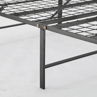 Cadre de lit simple en métal de style moderne pour adultes - Pliable, extensible et convertible, idéal pour les hôtels, les appartements et les hôpitaux