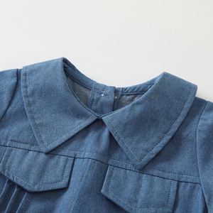 Pelele tejido de pesca para bebé azul con bolsillo, ropa de recién nacido de algodón 100%, Unisex con cierre de cremallera, suministro ODM de verano - Product Image 4