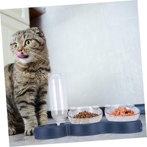 Fabricant en gros de bols portables en plastique pour chien avec bouteille d'eau - Product Image 5