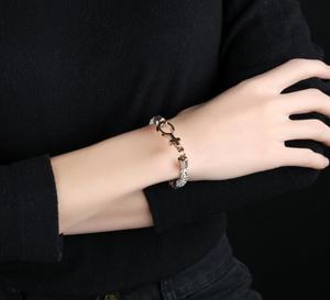 Bracelet en cuir pour hommes et femmes, en acier inoxydable, pour couple, nouveau, - Product Image 5