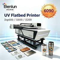Profesional 6090 Mini A3 600mm UV 9060 Industrial untuk Printer UV Flatbed dengan Dukungan Flex Otomatis Resolusi Tinggi