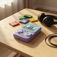 Console de jeu portable 8 bits GAMINJA Source Factory avec 256 jeux rétro intégrés sans licence, écran 2,8 pouces, prise en charge OEM/ODM