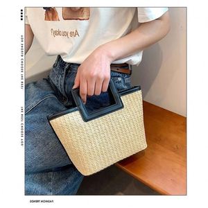 Borsette minuscole per borse da donna che appendono il <span class=keywords><strong>mercato</strong></span> con maniglie in paglia borse da spiaggia - Product Image 3