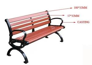 نمط حديث للحديقة الخارجية WPC التزيين الصلبة شريحة إطار مقعد شريط ناعم - Product Image 4