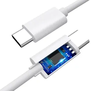 Full Function Type C To Type C Cable White ABS USB PD Fast Charge 100W Gen2 10Gbps Data Cable for 65W Charger Samsung iPad