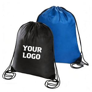 Custom Logo Promotional Gift Polyester <b>Drawstring</b> <b>Bag</b> Draw String Sport Gym Backpack Shopping <b>Bags</b> With Logos - Product Image 1
