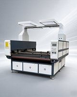 Machine de découpe laser CO2 industrielle à alimentation automatique et positionnement visuel CCD pour vêtements, rideaux, tapis de sol automobiles et tissus