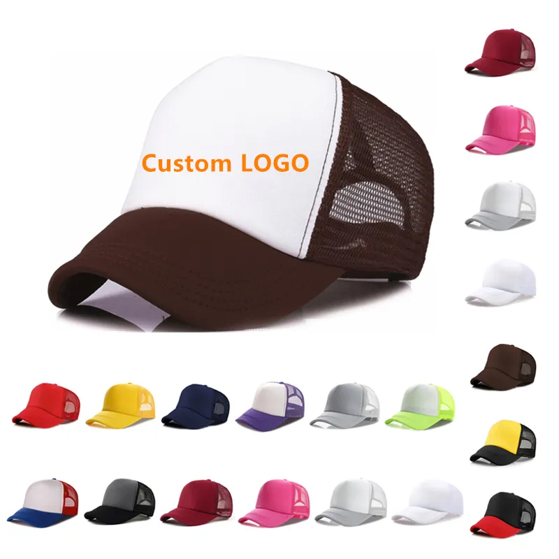 Wholesale 5 Panel Mesh Trucker Caps And Hats With Custom Logo
