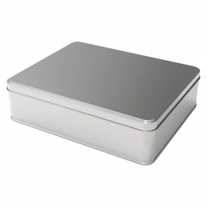 Rectangle Tin Can 2 lt Baklava Sherbet <b>Desserts</b> <b>Box</b> 226 x 182 mm x H60mm Slip Lid - Product Image 2