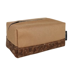 Bolsa de Almacenamiento Cosmética de Corcho y Madera, Personalizada de Fábrica, con Papel de Carbón de Café Natural Original - Product Image 3