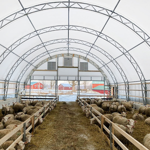 Abri de stockage en métal ABS à double poutre large, 60 x 120, pour <span class=keywords><strong>chevaux</strong></span>, avec toit en tissu courbé, kit de hangar Quanset, entrepôt - Product Image 3