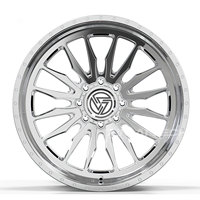 Nouvelles jantes XINLAI personnalisées en alliage d'aluminium forgé monobloc, chromées polies, à déport profond, 20-24 pouces, 6x139.7