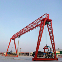 Grue portique à double poutre, directe usine, 2 à 16 tonnes, télécommandée, pour construction industrielle, avec moteur et boîte de vitesses, portée 5m-35m, 20m