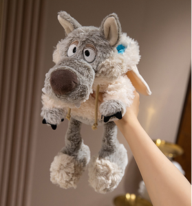 Peluche personnalisée Loup en peau de mouton, jouet en peluche doux, poupée de dessin animé, jouet animal mignon et amusant pour cadeau et décoration intérieure - Product Image 5