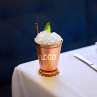 Custom Silver Rose Gold Mint Julep Cup Mule Tazas de cobre logo Acero inoxidable Whisky Cerveza Mojito Tazas