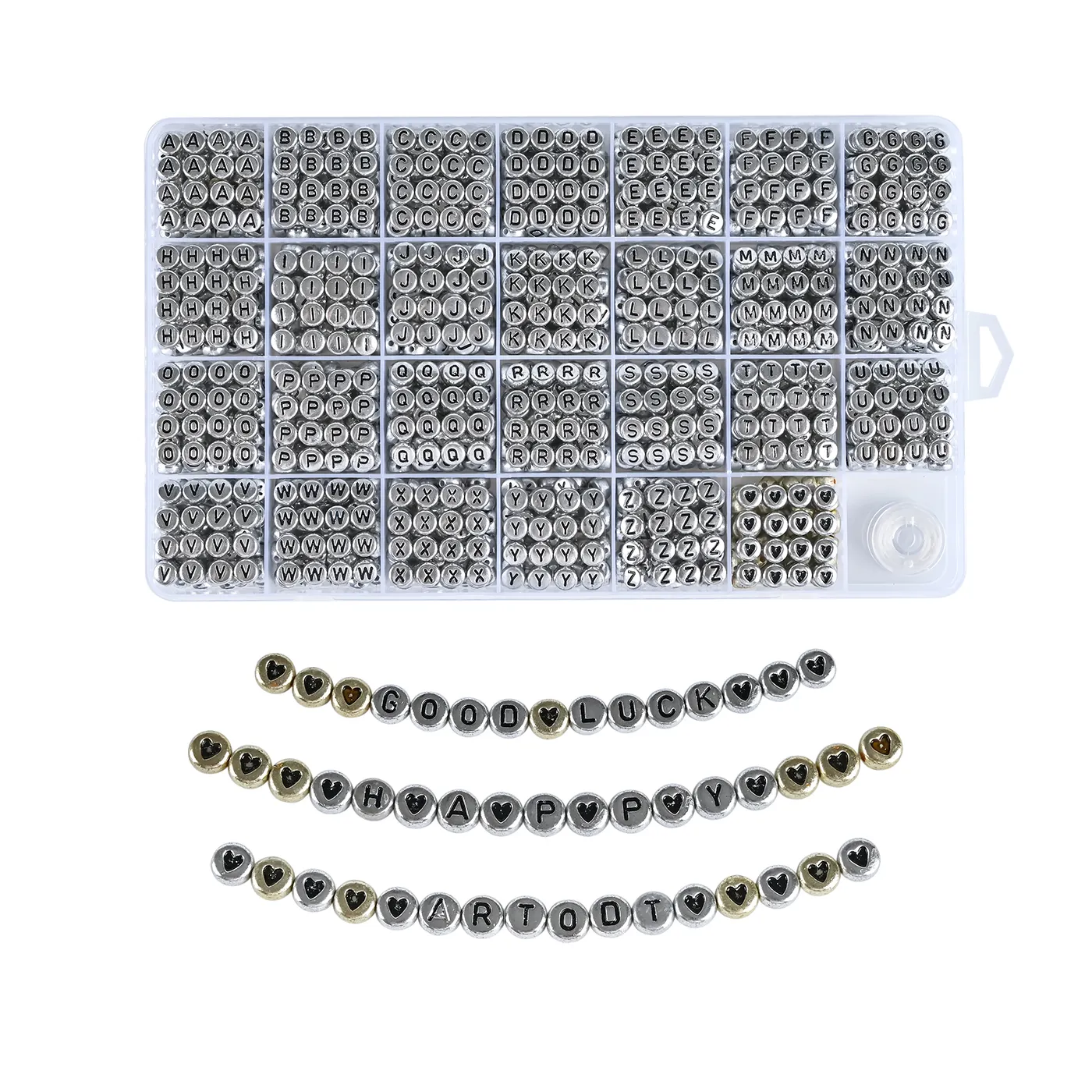 Wholesale high quality 4*7mm 28grid 1350pcs/box Acrylic Round Beads various styles colour beads for jewelry making
