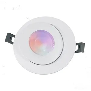 Penjualan langsung Spot pabrik inframerah 4 inci 5CCT ETL bintang energi LED tersembunyi Floating Gimbal Downlight