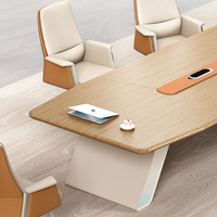 Table de conférence en bois de luxe personnalisée en usine Offre Spéciale bureau de réunion de négociation du personnel de bureau moderne et simple