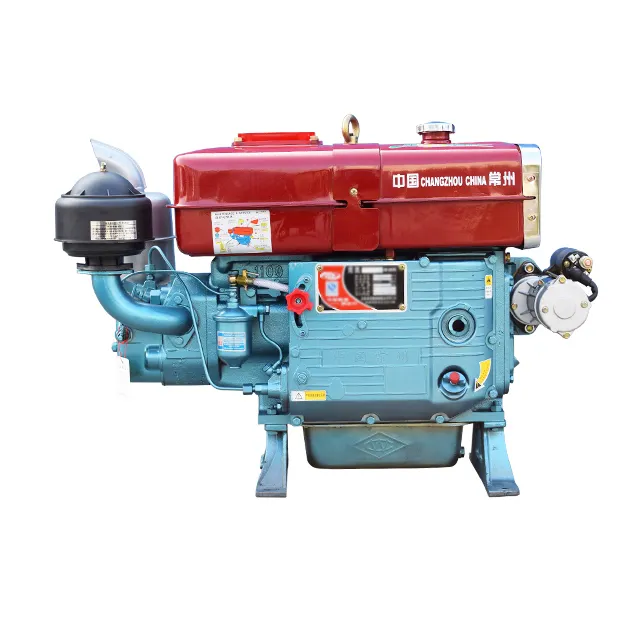 S1115 ZS1125 محرك ديزل بأسطوانة واحدة 15-25hp البحرية دراجة نارية الآلات الزراعية 4 السكتة الدماغية الديزل محركات