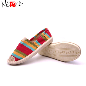 Alpargata de verano para mujer, sandalias con suela de yute arcoíris, zapatos de plataforma de tela - Product Image 2