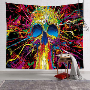 Tapiz colgante <span class=keywords><strong>de</strong></span> pared personalizado, tapiz nórdico psicodélico, Calavera malvada, sala <span class=keywords><strong>de</strong></span> estar, dormitorio, tapices, decoración <span class=keywords><strong>de</strong></span> pared <span class=keywords><strong>de</strong></span> Mandala Hippie - Product Image 2