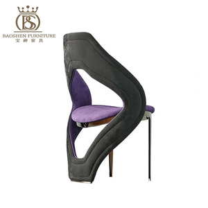 Silla <span class=keywords><strong>de</strong></span> Comedor Italiana Moderna <span class=keywords><strong>de</strong></span> Lujo en Cuero y Terciopelo, 10/12 Plazas, Muebles Ecológicos para el Hogar, Acero Inoxidable Dorado para Villa - Product Image 6