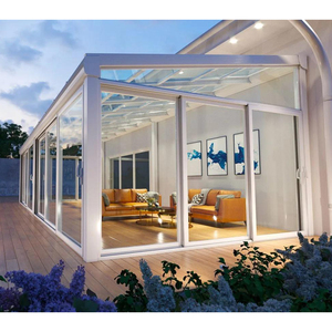 NUOXIN Véranda autoportante 4 saisons en aluminium à double vitrage pour villas ; pour véranda, véranda en verre, maison en verre - Product Image 1