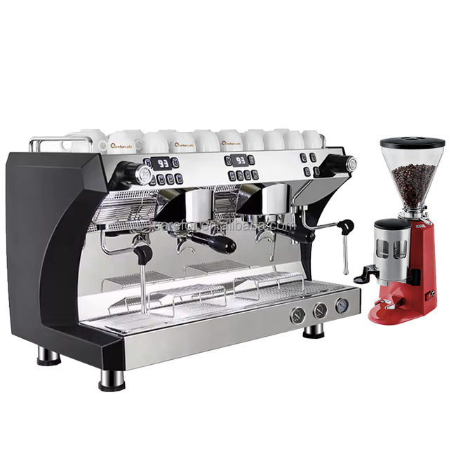 Careforcafe Italian 9Bar Rotary Pump 2 Groups Professional Commercial Espresso Coffee Machine for Bar