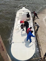 Grandsea 10.7m matériau en fibre de verre, bateau de parasol à grande vitesse avec parasol à vendre