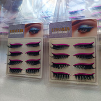 4 paires de faux cils en vison synthétique, autocollants sans colle, auto-adhésifs, recourbants, sans cruauté, réutilisables, effet 3D
