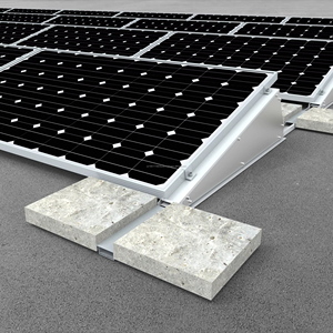 โครงเหล็กอะลูมิเนียมติดตั้งได้อย่างรวดเร็วระบบบัลลาสต์โซล่าเซลล์ระบบบัลลาสต์โซลูชันสำหรับระบบติดตั้งพลังงานแสงอาทิตย์แบบแบนคอนกรีต - Product Image 1