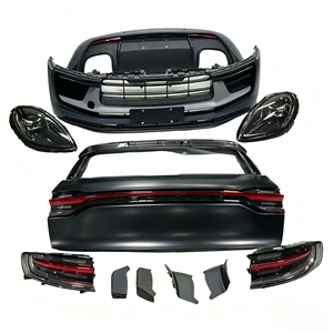 Pour <span class=keywords><strong>Porsche</strong></span> <span class=keywords><strong>Macan</strong></span> 95B 2014-2017, mise à niveau vers le kit carrosserie complet de style Turbo 2024, conversion de lifting - Product Image 1