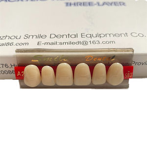 Dentaria 3 strati dentiera sintetica in resina acrilica denti finti anteriori superiori - Product Image 4