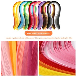 Kit d'outils <span class=keywords><strong>pour</strong></span> <span class=keywords><strong>quilling</strong></span> en papier avec bandes de couleurs dégradées et formes géométriques 518 - Product Image 5