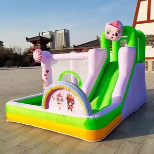 Parc aquatique gonflable Jumping Dear pour enfants : toboggans aquatiques élastiques, piscine, trampoline, château, amusant et durable en nylon - Product Image 2