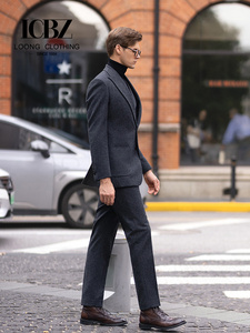 <span class=keywords><strong>Completo</strong></span> da <span class=keywords><strong>Uomo</strong></span> Elegante Nero Slim Fit di Alta Qualità con Abbottonatura Nera per Matrimonio e Occasioni Casual - Vendita all'Ingrosso - Product Image 3