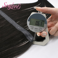 Extensions de cheveux humains Remy les plus populaires, tissage papillon Genius à double languette, tissage plat XO Hole, double tirage, tissage invisible européen