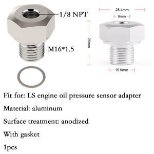 مهايئ ضغط الزيت المبادلة LS M16x1.5 Port-يحول NPT لمقياس الزيت الميكانيكي لما بعد البيع - Product Image 4